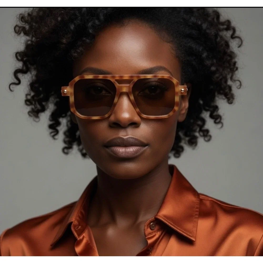Women Sunglasses Honey‎ Tortoise Brown Lens Streetwear Hip Hop Festival Eyewear